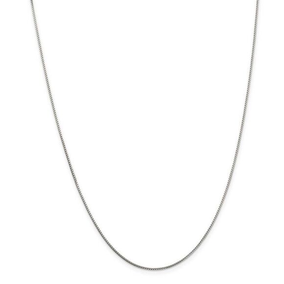 1mm Sterling Silver D/C Solid Octagonal Box Chain Necklace, 20 Inch - Picture 3 of 8